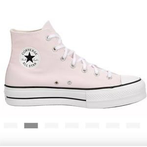 CONVERSE WOMENS CHUCK TAYLOR ALL STAR HIGH TOP PLATFORM SNEAKER PALE PINK 7.5